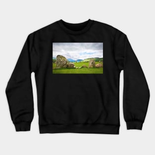 View From Castlerigg as Impressionist Art Crewneck Sweatshirt